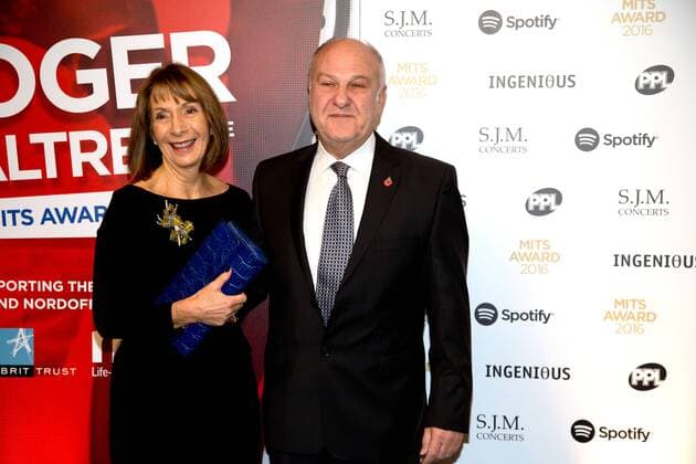 English performing arts promoter Harvey Goldsmith and his wife, Diana Goldsmith attending the Music Industry Trusts Award, at Grosvenor House in London. NOVEMBER 7th 2016  DFLx163483