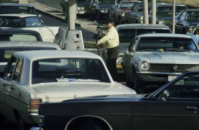 IMAGO History, Ölpreiskrise 1973 The gas lines in 1974, Washington DC  Copyright: xDennisxBrackx xDanitaxDelimont US09 DBK1254