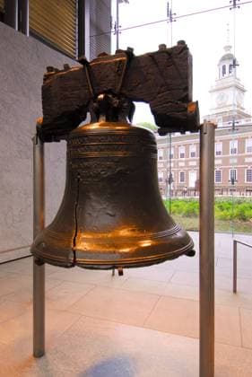The famous cracked Liberty Bell at the Liberty Bell Center in Independance National Historical Park in Philadelphia Pennsylvania  Copyright: xEllenxClarkx xDanitaxDelimont US39 ECL0035