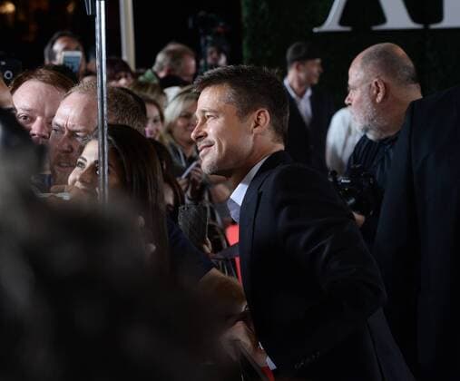 Cast member Brad Pitt attends the premiere of the motion picture romantic war thriller Allied at the Regency Village Theatre in the Westwood section of Los Angeles. Storyline: In 1942, an intelligence officer in North Africa encounters a female French Resistance fighter on a deadly mission behind enemy lines. When they reunite in London, their relationship is tested by the pressures of war.  LAP2016110940 JIMxRUYMEN