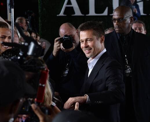 Cast member Brad Pitt attends the premiere of the motion picture romantic war thriller Allied at the Regency Village Theatre in the Westwood section of Los Angeles. Storyline: In 1942, an intelligence officer in North Africa encounters a female French Resistance fighter on a deadly mission behind enemy lines. When they reunite in London, their relationship is tested by the pressures of war.  LAP2016110941 JIMxRUYMEN