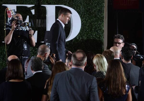 Cast member Brad Pitt attends the premiere of the motion picture romantic war thriller Allied at the Regency Village Theatre in the Westwood section of Los Angeles. Storyline: In 1942, an intelligence officer in North Africa encounters a female French Resistance fighter on a deadly mission behind enemy lines. When they reunite in London, their relationship is tested by the pressures of war.  LAP2016110957 JIMxRUYMEN