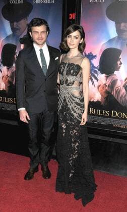 November 10, 2016 - Los Angeles, California, United States - November 10th 2016 - Los Angeles California USA - Actor ALDEN EHRENREICH, Actress LILY COLLINS at the AFI Film Festival Opening Night Premiere Rules Don t Apply held at the TCL Chinese Theater, Los Angeles, CA Los Angeles United States - ZUMAf05_ 20161110_zaf_f05_004