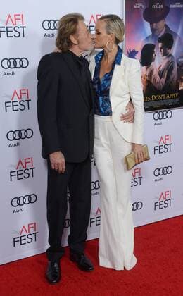 Laeticia Hallyday and Johnny Hallyday attend the premiere of the motion picture dramatic comedy Rules Don t Apply at TCL Chinese Theatre in the Hollywood section of Los Angeles on November 10, 2016. Storyline: An unconventional love story of an aspiring actress, her determined driver, and the eccentric billionaire who they work for.  LAP2016111030 JIMxRUYMEN