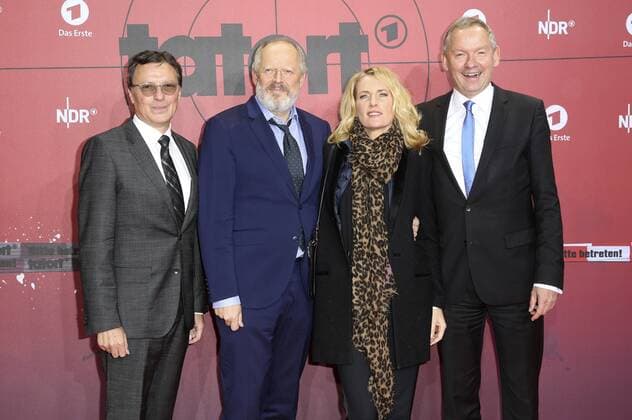 Volker Herres, Axel Milberg, Maria Furtwängler und Lutz Mamor bei der Premiere des 1000. Tatort-Krimis Taxi nach Leipzig im Cinemaxx Dammtor. Hamburg, 11.11.2016 Foto:xH.xHartmannx xFuturexImage