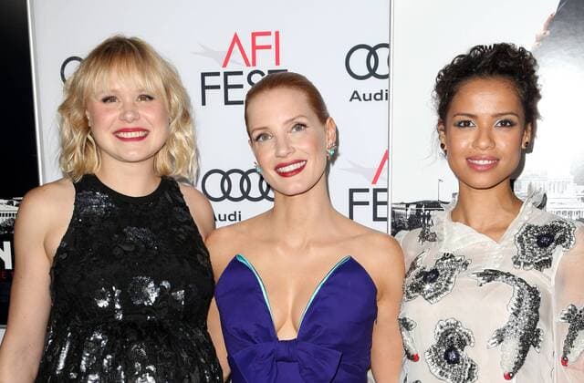 November 11, 2016 - Hollywood, CA, United States - 11 November 2016 - Hollywood, California - Alison Pill, Jessica Chastain, Gugu Mbatha-Raw. AFI FEST 2016 Presented By Audi - Premiere Of EuropaCorp USA s Miss Sloane held at The TCL Chinese 6 Theatres. Photo Credit: AdMedia Hollywood United States - ZUMAa123 20161111_zaa_a123_281