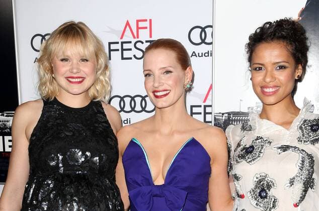 November 11, 2016 - Hollywood, CA, United States - 11 November 2016 - Hollywood, California - Alison Pill, Jessica Chastain, Gugu Mbatha-Raw. AFI FEST 2016 Presented By Audi - Premiere Of EuropaCorp USA s Miss Sloane held at The TCL Chinese 6 Theatres. Photo Credit: AdMedia Hollywood United States - ZUMAa123 20161111_zaa_a123_282