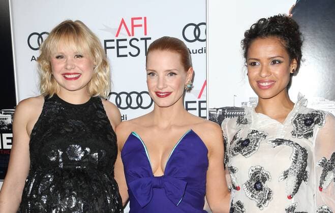 November 11, 2016 - Hollywood, CA, United States - 11 November 2016 - Hollywood, California - Alison Pill, Jessica Chastain, Gugu Mbatha-Raw. AFI FEST 2016 Presented By Audi - Premiere Of EuropaCorp USA s Miss Sloane held at The TCL Chinese 6 Theatres. Photo Credit: AdMedia Hollywood United States - ZUMAa123 20161111_zaa_a123_288