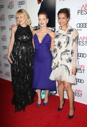 November 11, 2016 - Hollywood, CA, United States - 11 November 2016 - Hollywood, California - Alison Pill, Jessica Chastain, Gugu Mbatha-Raw. AFI FEST 2016 Presented By Audi - Premiere Of EuropaCorp USA s Miss Sloane held at The TCL Chinese 6 Theatres. Photo Credit: AdMedia Hollywood United States - ZUMAa123 20161111_zaa_a123_231