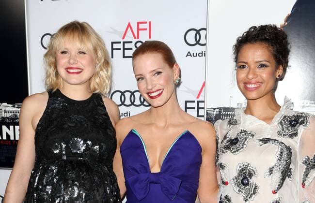 November 11, 2016 - Hollywood, CA, United States - 11 November 2016 - Hollywood, California - Alison Pill, Jessica Chastain, Gugu Mbatha-Raw. AFI FEST 2016 Presented By Audi - Premiere Of EuropaCorp USA s Miss Sloane held at The TCL Chinese 6 Theatres. Photo Credit: AdMedia Hollywood United States - ZUMAa123 20161111_zaa_a123_268