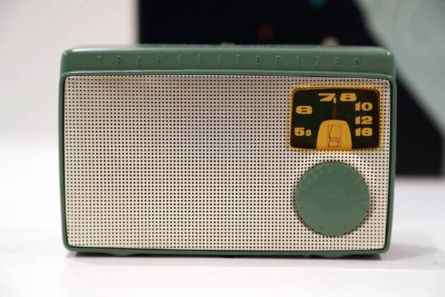 November 12, 2016, Tokyo, Japan - Japan s electronics giant Sony displays the company s transistor radio receiver TR-55 produced in 1955 at the company s retrospective exhibition It s a Sony exhibition at the Sony building in Ginza in Tokyo on Saturday, November 12, 2016. Sony exhibited the company s historical products at the building which was built 50 years ago as Sony will close Sony s landnark Sony building on March 31, 2017 and will open Sony park in 2018 at the place.  (lwxa006220)