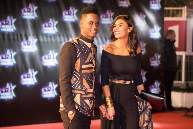 Black M mit Partnerin Lia CELEBRITES : NRJ Music Awards - Cannes - 12 11 2016 NicolasGavet 
