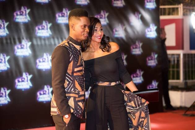 Black M mit Partnerin Lia CELEBRITES : NRJ Music Awards - Cannes - 12 11 2016 NicolasGavet 