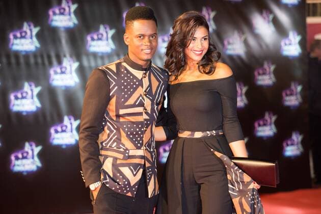 Black M mit Partnerin Lia CELEBRITES : NRJ Music Awards - Cannes - 12 11 2016 NicolasGavet 