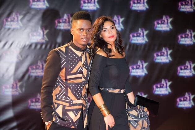 Black M mit Partnerin Lia CELEBRITES : NRJ Music Awards - Cannes - 12 11 2016 NicolasGavet 