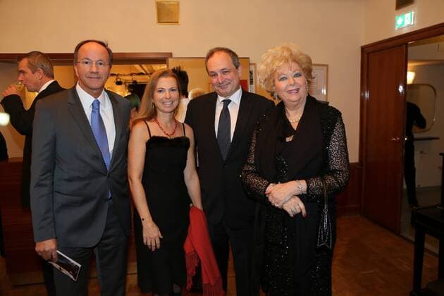 Macbeth Premiere Wien, Theater an der Wien, 13. 11. 2016 Ernst MINAR, Franz PATAY mit Frau Bettina, Birgit SARATA