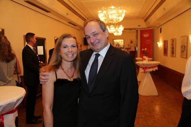 Macbeth Premiere Wien, Theater an der Wien, 13. 11. 2016 Franz PATAY mit Frau Bettina