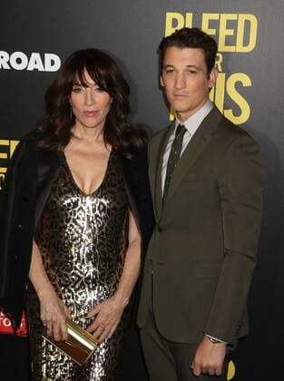 November 14, 2016 - New York, New York, U.S. - Actress KATEY SAGAL and actor MILES TELLER attend the New York premiere of Bleed For This held at the AMC Lincoln Square Theater. New York U.S. - ZUMAk03_ 20161114_zaf_k03_040
