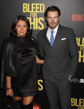 November 14, 2016 - New York, New York, U.S. - Model (R) ALEX LUNDQVIST and his wife (L) KEYTT LUNDQVIST attend the New York premiere of Bleed For This held at the AMC Lincoln Square Theater. New York U.S. - ZUMAk03_ 20161114_zaf_k03_092