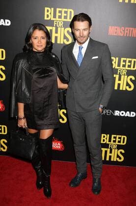 November 14, 2016 - New York, New York, U.S. - Model (R) ALEX LUNDQVIST and his wife (L) KEYTT LUNDQVIST attend the New York premiere of Bleed For This held at the AMC Lincoln Square Theater. New York U.S. - ZUMAk03_ 20161114_zaf_k03_102
