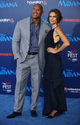 Dwayne Johnson and his girlfriend Lauren Hashian arrive at the world premiere of Walt Disney Animation Studios Moana at Hollywood s El Capitan Theatre in Los Angeles, California on November 14, 2016. The premiere is part of the lineup for AFI FEST 2016.  LAP20161114432 CHRISTINExCHEW