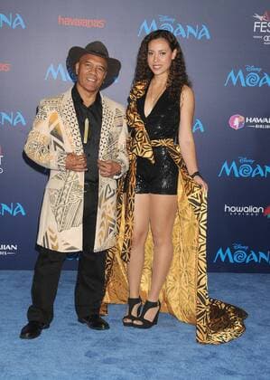 November 14, 2016 - Los Angeles, California, United States - November 14th 2016 - Los Angeles California USA - Song Writer OPETAIA FOA L, OLIVIA FOA L at the Disney World Premiere Moana held at the El Capitan Theater, Hollywood, CA Los Angeles United States - ZUMAf05_ 20161114_zaf_f05_121