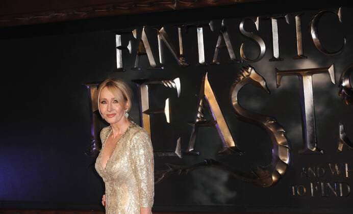 November 15, 2016 - London, England, United Kingdom - J.K. Rowling attends the European premiere of Fantastic Beasts And Where To Find Them at Empire Leciester Square. London United Kingdom - ZUMAs147 20161115_zap_s147_044