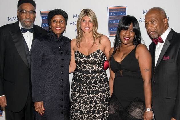 November 15, 2016 - Philadelphia, Pennsylvania, U.S - Philadelphia legendary music producers, KENNY GAMBLE and LEON HUFF, with their wives, FAATIMAH GAMBLE, REGINA HUFF, along with NINA C TINARI at the Marian Anderson Award show in Philadelphia Pa. The 2016 Award was presented to Leon Huff, Kenny Gamble and Patti LaBelle Philadelphia U.S. - ZUMArf1_ 20161115_zaf_rf1_008