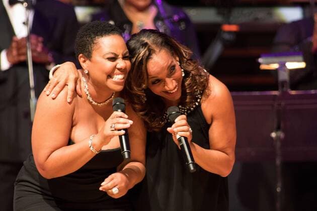 November 15, 2016 - Philadelphia, Pennsylvania, U.S - R&B singers, CAROL RIDDICK and KATHY SLEDGE, performing at the Marian Anderson Award show in Philadelphia Pa. The 2016 Award was presented to Leon Huff, Kenny Gamble and Patti LaBelle Philadelphia U.S. - ZUMArf1_ 20161115_zaf_rf1_007