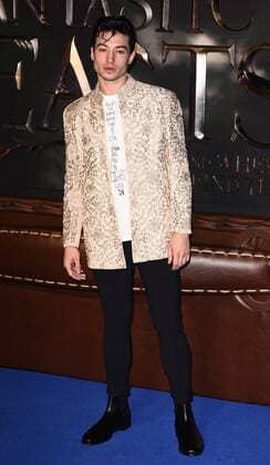 Fantastic Beasts And Where To Find Them London, UK Ezra Miller at The European Premiere of Fantastic Beasts And Where To Find Them held at Odeon Leicester Square, London on Tues 15 November 2016 LMK392-62756-161116 