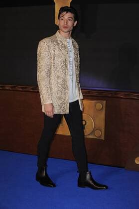 Ezra Miller attends the European Premiere of Fantastic Beasts And Where To Find Them at the Odeon, Leicester Square, London. NOVEMBER 15th 2016  TSTx163556
