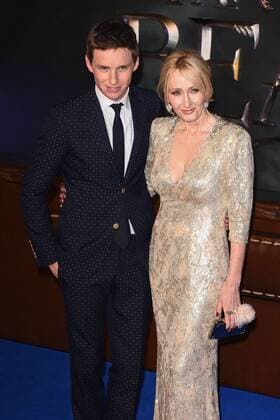 Eddie Redmayne und J.K. Rowling bei der Fantastic Beasts and Where to Find Them Film Premiere am 15.11.2016 in London Fantastic Beasts and Where to Find Them European Premiere in London, 2016 