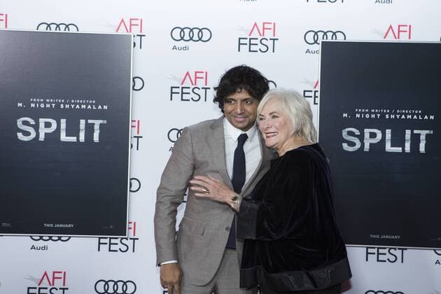 November 15, 2016 - Hollywood, California, United States - Director, writer, producer M Night Syamalan with actress Betty Buckley attend the premier of Split at AFI Fest 2016 presented by AUDI at TCL Chinese Theatre in Hollywood, CA on November 15th Hollywood United States  - ZUMAn230 20161116_zaa_n230_263