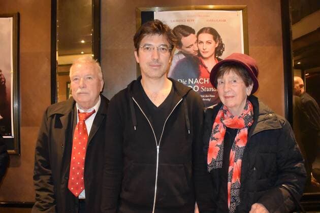 Virgil Widrich, mit seinen Eltern Hans und Gerheid Widrich, Premiere, Die Nacht der 1000 Stunden, Salzburg, Mozartkino,