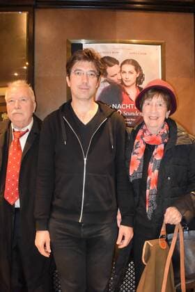 Virgil Widrich, mit seinen Eltern Hans und Gerheid Widrich, Premiere, Die Nacht der 1000 Stunden, Salzburg, Mozartkino,