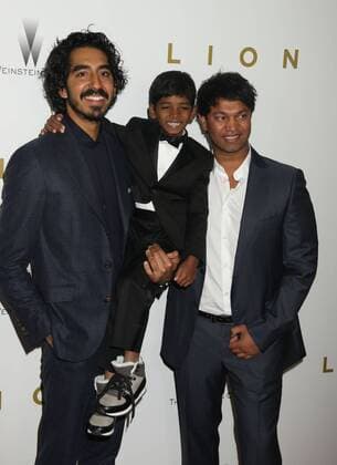 November 16, 2016 - New York, New York, U.S. - Actor DEV PATEL, SUNNY PAWAR and SAROO BRIERLEY attend the New York premiere of Lion held at MoMA. New York U.S. - ZUMAk03_ 20161116_zaf_k03_142