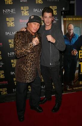 November 17, 2016 - Las Vegas, NV, United States - 17 November 2016 - Las Vegas, NV - Vinnie Paz, Miles Teller. Bleed for This Las Vegas Premiere at Brenden Theatres at Palms Las Vegas. Photo Credit: MJT AdMedia Las Vegas United States - ZUMAa123 20161117_zaa_a123_455