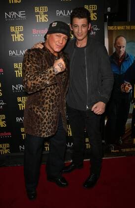 November 17, 2016 - Las Vegas, NV, United States - 17 November 2016 - Las Vegas, NV - Vinnie Paz, Miles Teller. Bleed for This Las Vegas Premiere at Brenden Theatres at Palms Las Vegas. Photo Credit: MJT AdMedia Las Vegas United States - ZUMAa123 20161117_zaa_a123_456