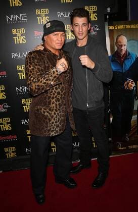 November 17, 2016 - Las Vegas, NV, United States - 17 November 2016 - Las Vegas, NV - Vinnie Paz, Miles Teller. Bleed for This Las Vegas Premiere at Brenden Theatres at Palms Las Vegas. Photo Credit: MJT AdMedia Las Vegas United States - ZUMAa123 20161117_zaa_a123_462