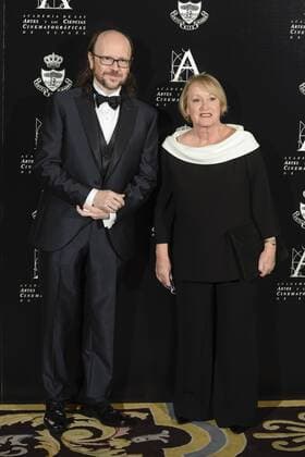 The director of the academic Yvonne Blake and Santiago Segura attends to the photocall during the delivery of the Golden Medal of the Spanish Cinema Academic to Santiago Segura at Ritz Hotel in Madrid. November 18, Spain. 2016.  (20161118049)