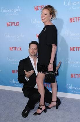 November 18, 2016 - Westwood, CA, United States - 18 November 2016 - Westwood, California. Nick Holmes, Virginia Madsen. Premiere Of Netflix s Gilmore Girls: A Year In The Life held at the Regency Bruin Theatre. Photo Credit: AdMedia Westwood United States - ZUMAa123 20161118_zaa_a123_116