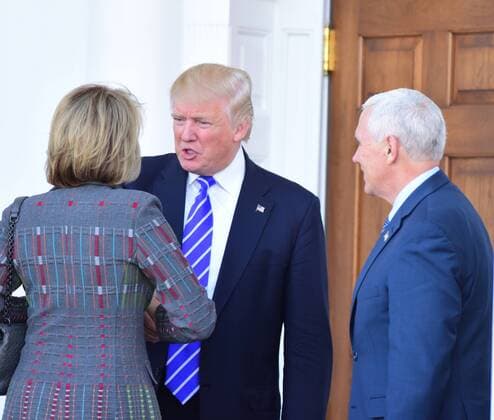 Trump meets with brace of education candidates Continuing a day of one-on-one meetings with candidates for positions in his cabinet, President-elect Donald Trump met first with Michelle Rhee, and later with Betsy DeVos, two polar opposites thought to be in contention for the education portfolio.  AndyxKatz