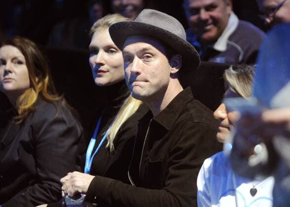 Tennis - 2016 ATP World Tour Finals at The O2 - Day Eight Singles Final: Andy Murray (Great Britain) vs. Novak Djokovic (Serbia) Actor Jude Law watches the final -  Mens singles Final