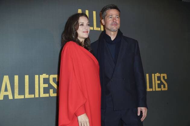 Marion Cotillard et Brad Pitt - Photocall zum Film - Allied (Vertraute Fremde) - Paris - 20 11 2016 GwendolineLeGoff 