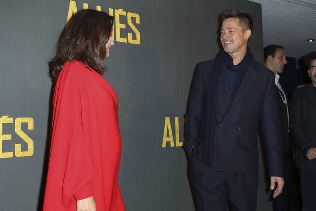 Marion Cotillard et Brad Pitt - Photocall zum Film - Allied (Vertraute Fremde) - Paris - 20 11 2016 GwendolineLeGoff 