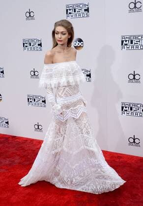 Model Gigi Hadid arrives for the 2016 American Music Awards held at Microsoft Theater in Los Angeles on November 20, 2016.  LAP20161120052 JIMxRUYMEN