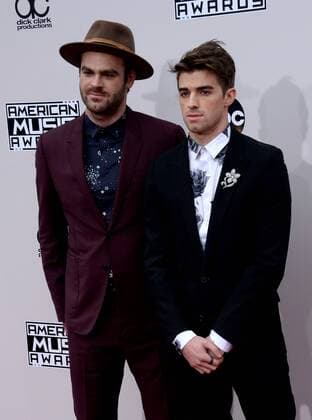 (L-R) Alex Pall and Andrew Taggart of The Chainsmokers arrive for the 2016 American Music Awards held at Microsoft Theater in Los Angeles on November 20, 2016.  LAP20161120111 JIMxRUYMEN