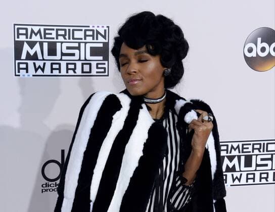Recording artist Janelle Monae arrives for the 2016 American Music Awards held at Microsoft Theater in Los Angeles on November 20, 2016.  LAP20161120346 JIMxRUYMEN