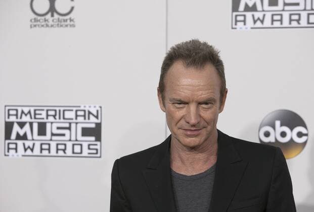November 20, 2016 - Los Angeles, California, U.S - Sting on the Red Carpet of the 2016 American Music Awards held on Sunday, November 20, 2016 at the Microsoft Theatre in Los Angeles, California. Los Angeles U.S. - ZUMAp124 20161120_zaa_p124_055