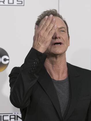 November 20, 2016 - Los Angeles, California, U.S - Sting on the Red Carpet of the 2016 American Music Awards held on Sunday, November 20, 2016 at the Microsoft Theatre in Los Angeles, California. Los Angeles U.S. - ZUMAp124 20161120_zaa_p124_059